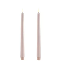 LED TAPER CANDLE TWIN PACK | BEIGE