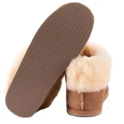 LENA HJEMMESKO I FÅRESKIND | CHESTNUT