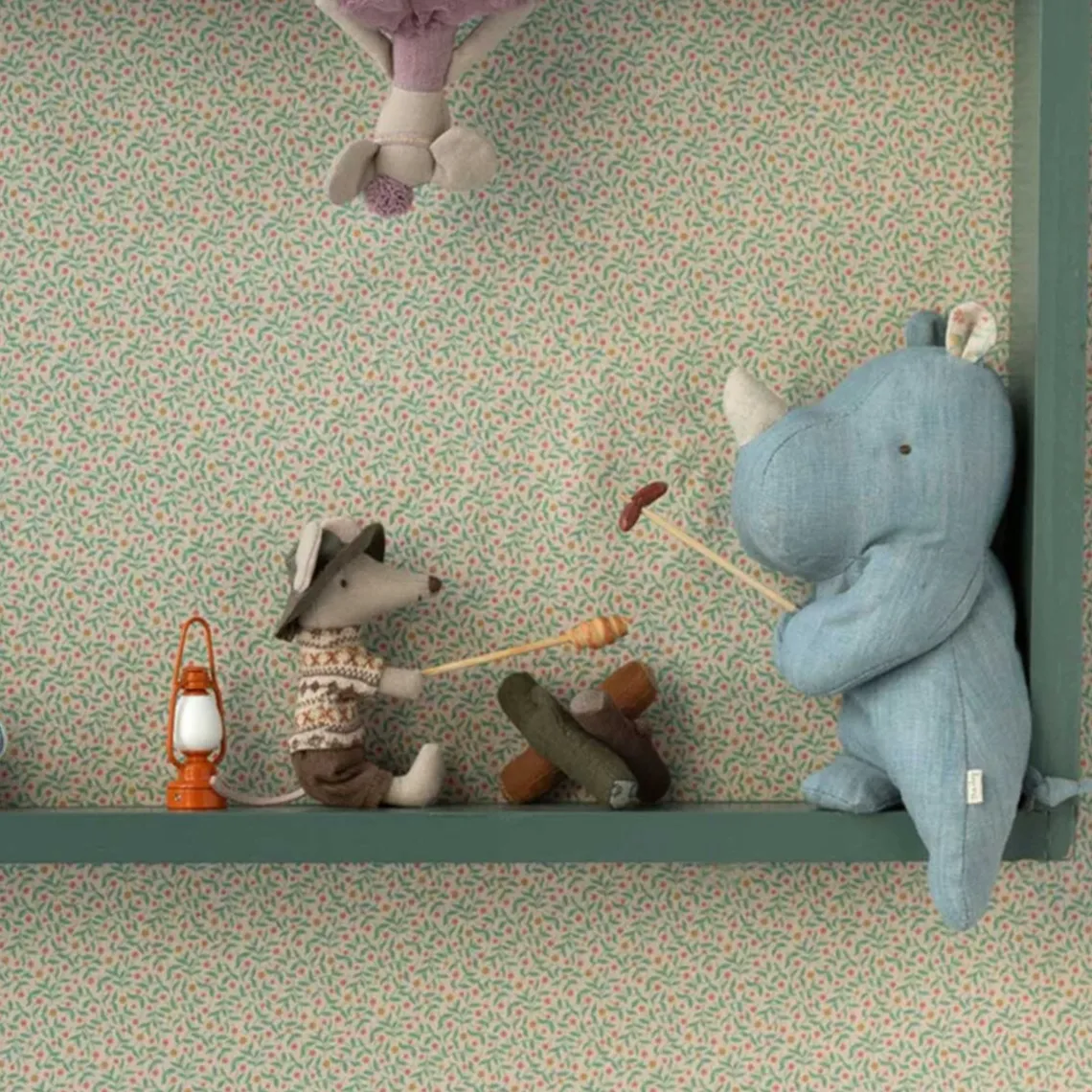 LILLE NÆSEHORN BLÅ/SAND