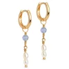 LIVA HOOPS FORGYLDT | BLUE QUARTZ