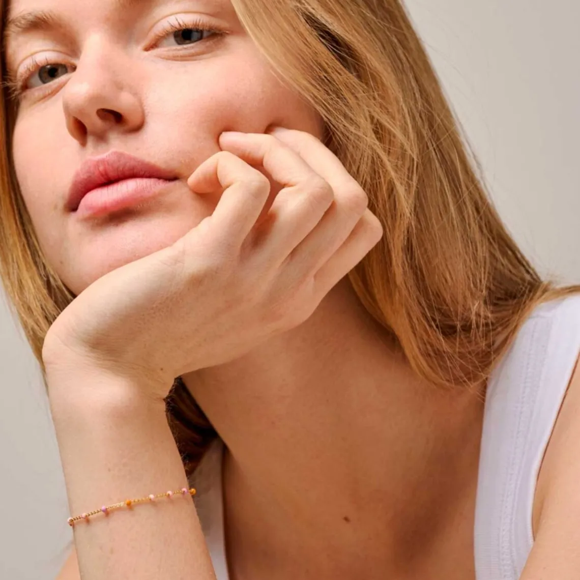 LOLA ARMBÅND FORGYLDT | BLUSH