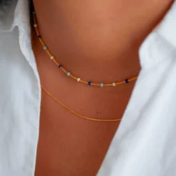 LOLA HALSKÆDE FORGYLDT | MARINE