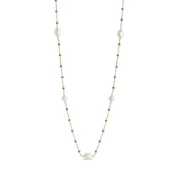 LOLA PERLITA HALSKÆDE FORGYLDT | CORNFLOWER