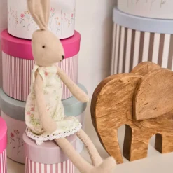 LULU KANIN I STOF 33 CM | WHITE/GREEN/NATURE