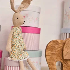 LULU KANIN I STOF 33 CM | YELLOW MIX/NATURE