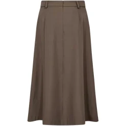 LUNA POCKET PLEAT SKIRT | WALNUT