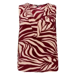 LUNA TOP M/V-HALS | BERRY ZEBRA