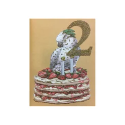 LYKØNSKNINGSKORT 13X9 CM | 2 YEARS