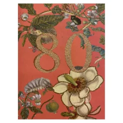 LYKØNSKNINGSKORT 13X9 CM | 80 YEARS