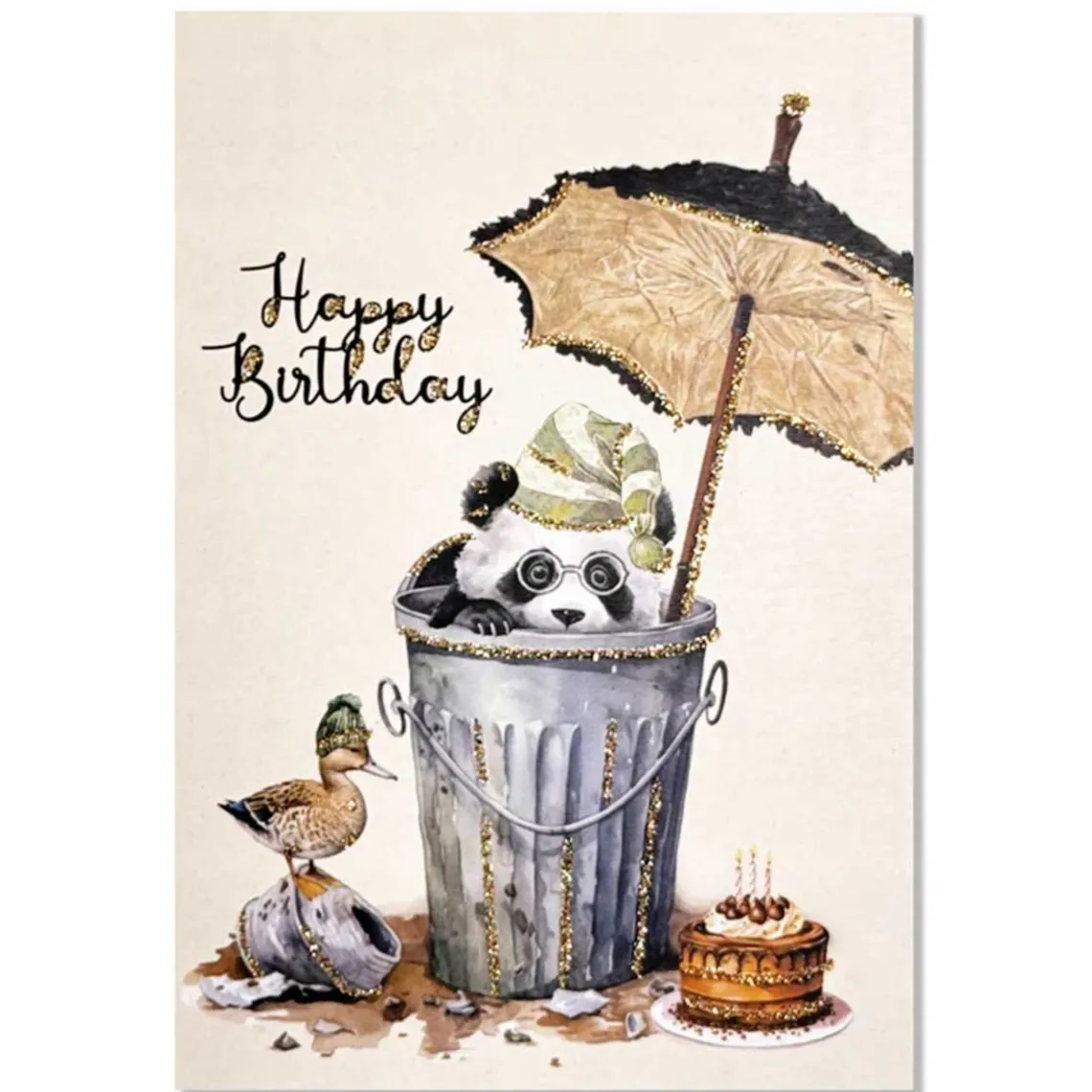 LYKØNSKNINGSKORT 13X9 CM | HAPPY BIRTHDAY