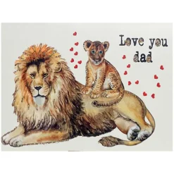 LYKØNSKNINGSKORT 13X9 CM | LOVE YOU DAD