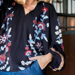 MARIGOLD BLOUSE | DK. CHOCOLATE