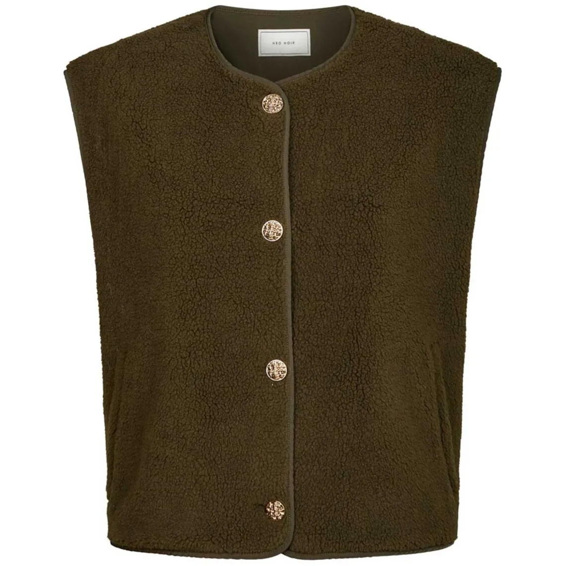 MARIKO TEDDY VEST | ARMY