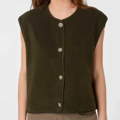 MARIKO TEDDY VEST | ARMY