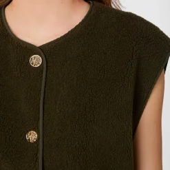 MARIKO TEDDY VEST | ARMY