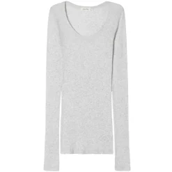 MASSACHUSETTS LS BLUSE | GRÅ MELANGE