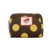 MAXI POLKA CANVAS POUCH BAG | HOT FUDGE BROWN