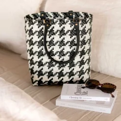 MAYFAIR SHOPPER W/PATTERN | BLACK W/CHAMPAGNE