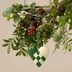 METALOPHÆNG - LILLE HJERTE | MØRK GRØN