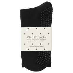 MIND RIB ANTI SLIP SOCKS | BLACK
