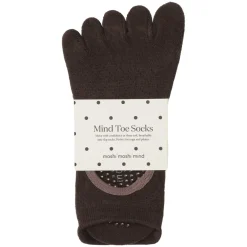 MIND TOE ANTI SLIP SOCKS | DARK BROWN