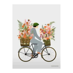 MINI ANLEDNINGSKORT A7 | BICYCLE WITH FLOWERS