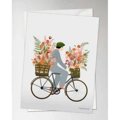 MINI ANLEDNINGSKORT A7 | BICYCLE WITH FLOWERS