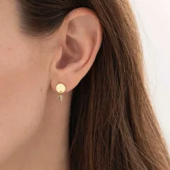 MINI COIN CITRINE EARRINGS