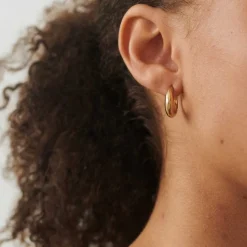 MINI GLOBE HUGGIE ØRERINGE | FORGYLDT