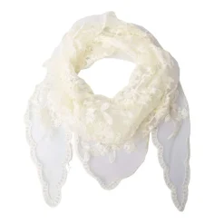 MIRIANA TRIANGLE LACE SCARF | BUTTER YELLOW