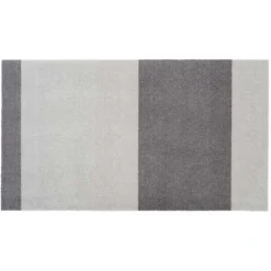 MÅTTE STRIPES HORIZONTAL 60X90 | STEEL/LYS GRÅ