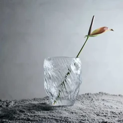 MUD VASE H25XØ16 CM - KLAR