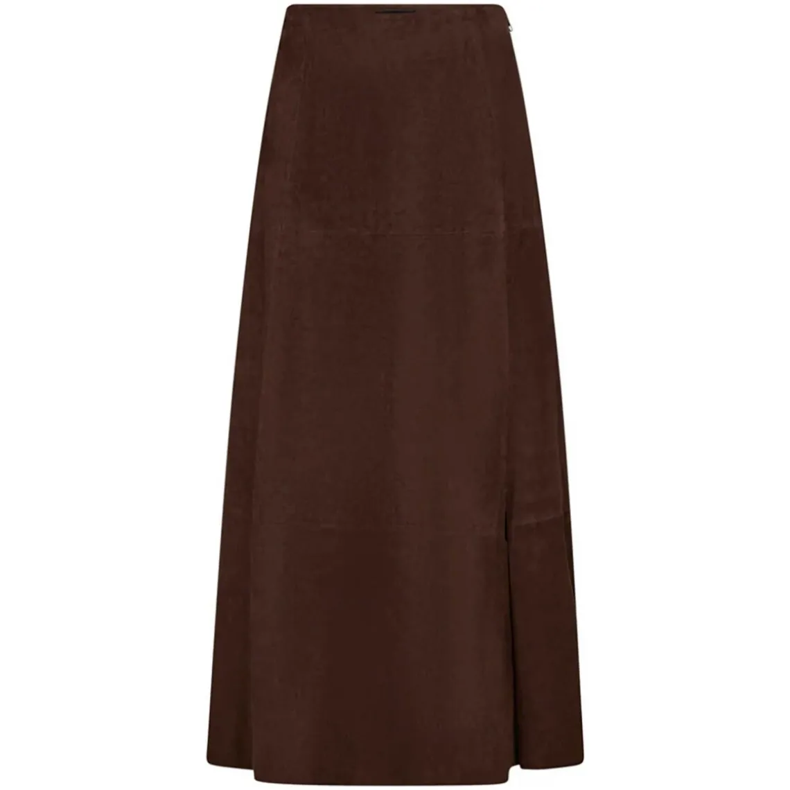 NAOMI LANG SKINDNEDERDEL | DUSTY BROWN