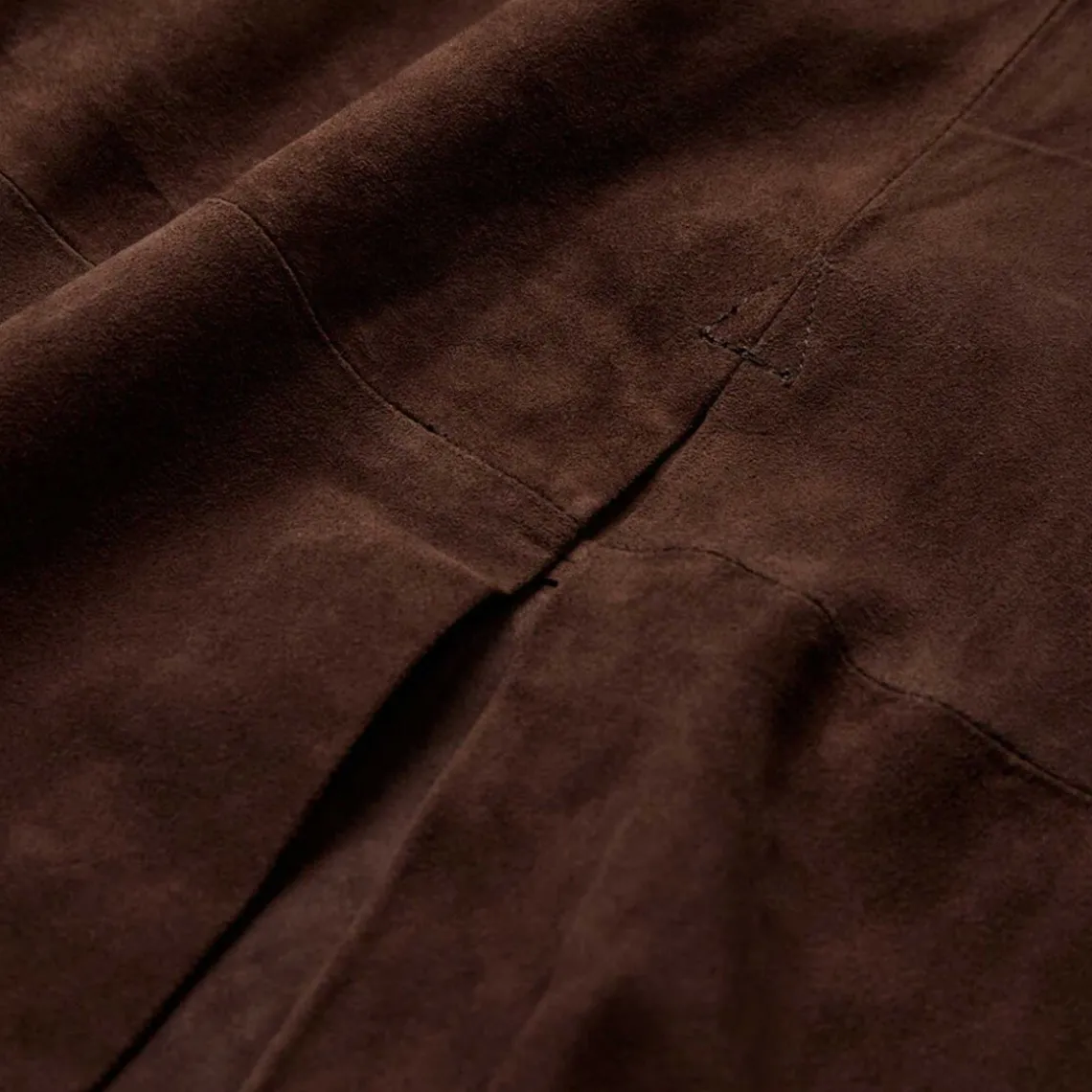 NAOMI LANG SKINDNEDERDEL | DUSTY BROWN