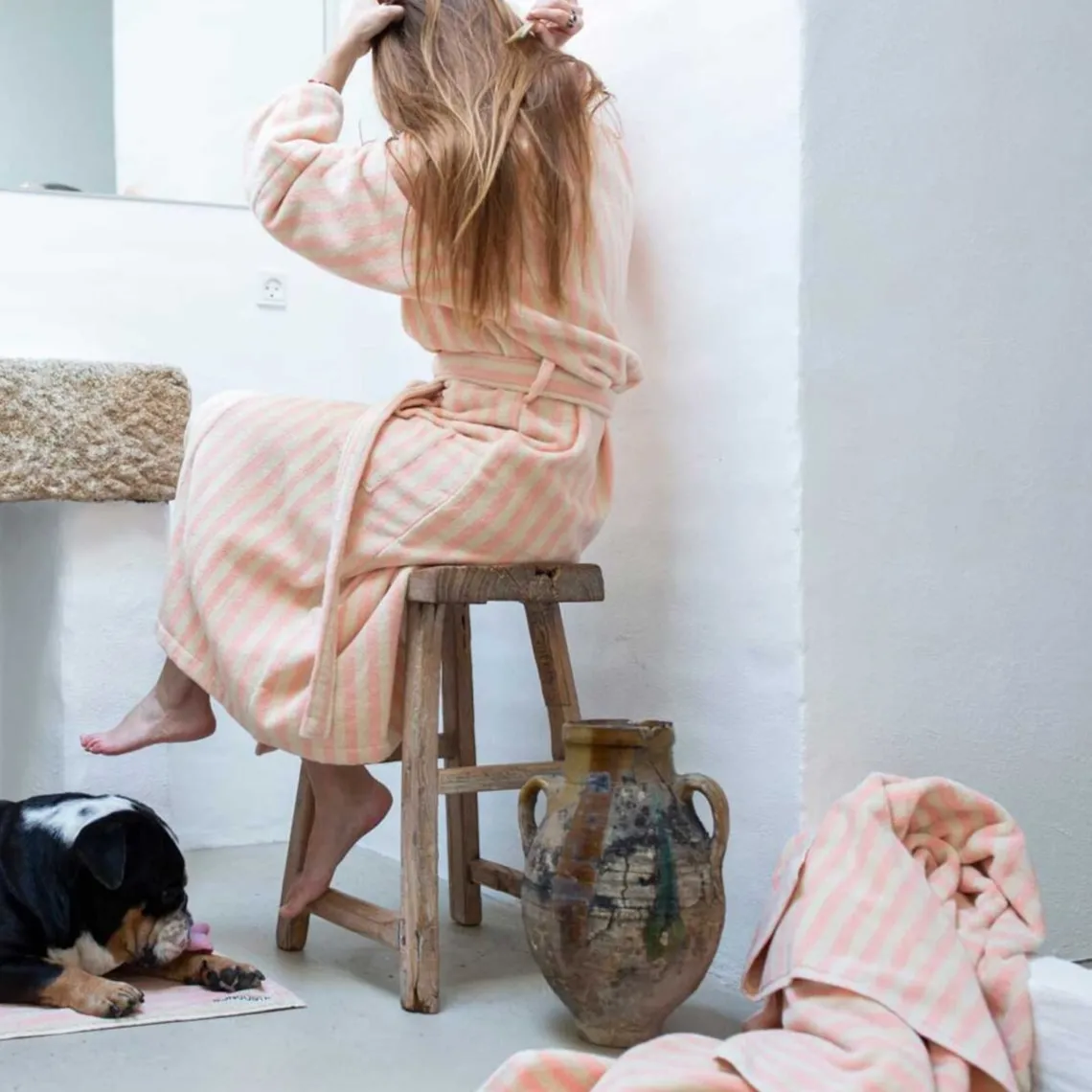 NARAM BADEHÅNDKLÆDE | TROPICAL/CREME