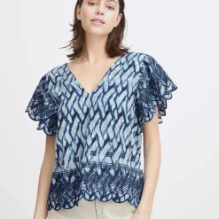 NELLIO BLUSE | WATERLINE PRINT