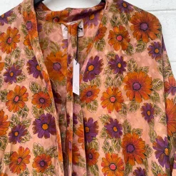 NELLY SKJORTE | LILLA/ORANGE BLOMST