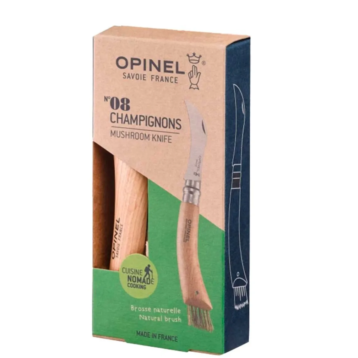 NO. 8 SVAMPEKNIV M/BØRSTE