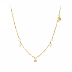 OCEAN PEARL HALSKÆDE 40-48 CM | FORGYLDT