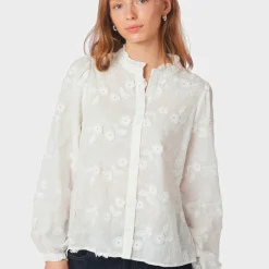 ODA DECO EMB SHIRT | WHITE