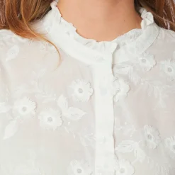 ODA DECO EMB SHIRT | WHITE