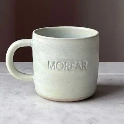 ODA KOP M/NAVN I STENTØJ 8X8 CM | MORFAR/MINT