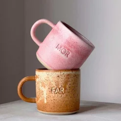 ODA KOP M/NAVN I STENTØJ 8X8CM | FAR/BRUN