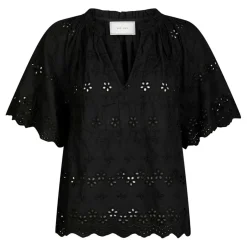 ODET EMBROIDERY BLOUSE | BLACK