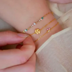 ORGANIC CLOVER ARMBÅND | FORGYLDT