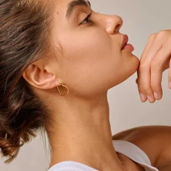 ORGANIC HEART MEDIUM HOOPS | FORGYLDT