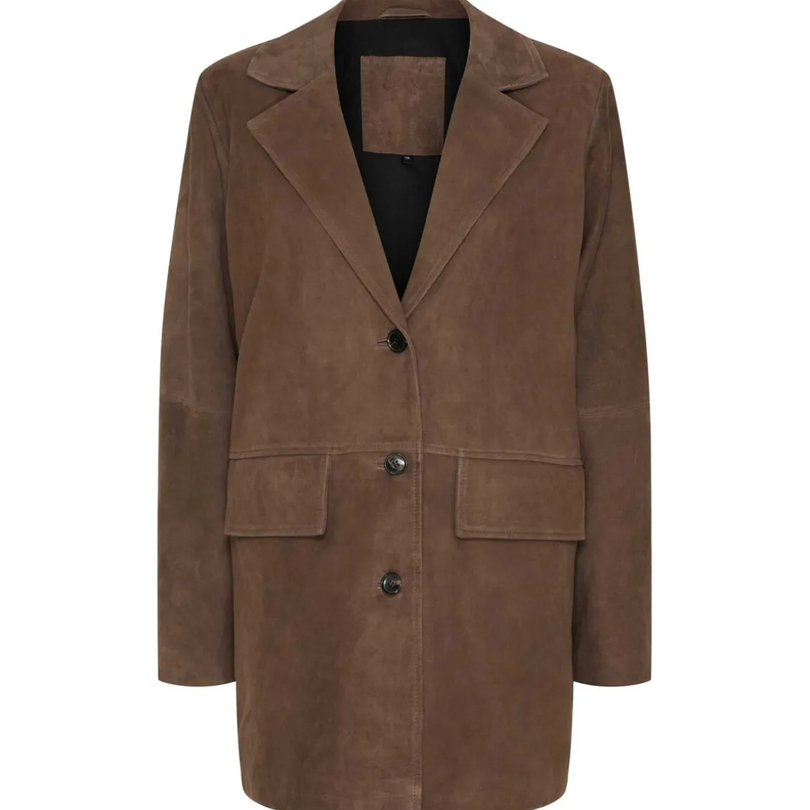 OVERSIZED SUEDE BLAZER | COFFEE BROWN