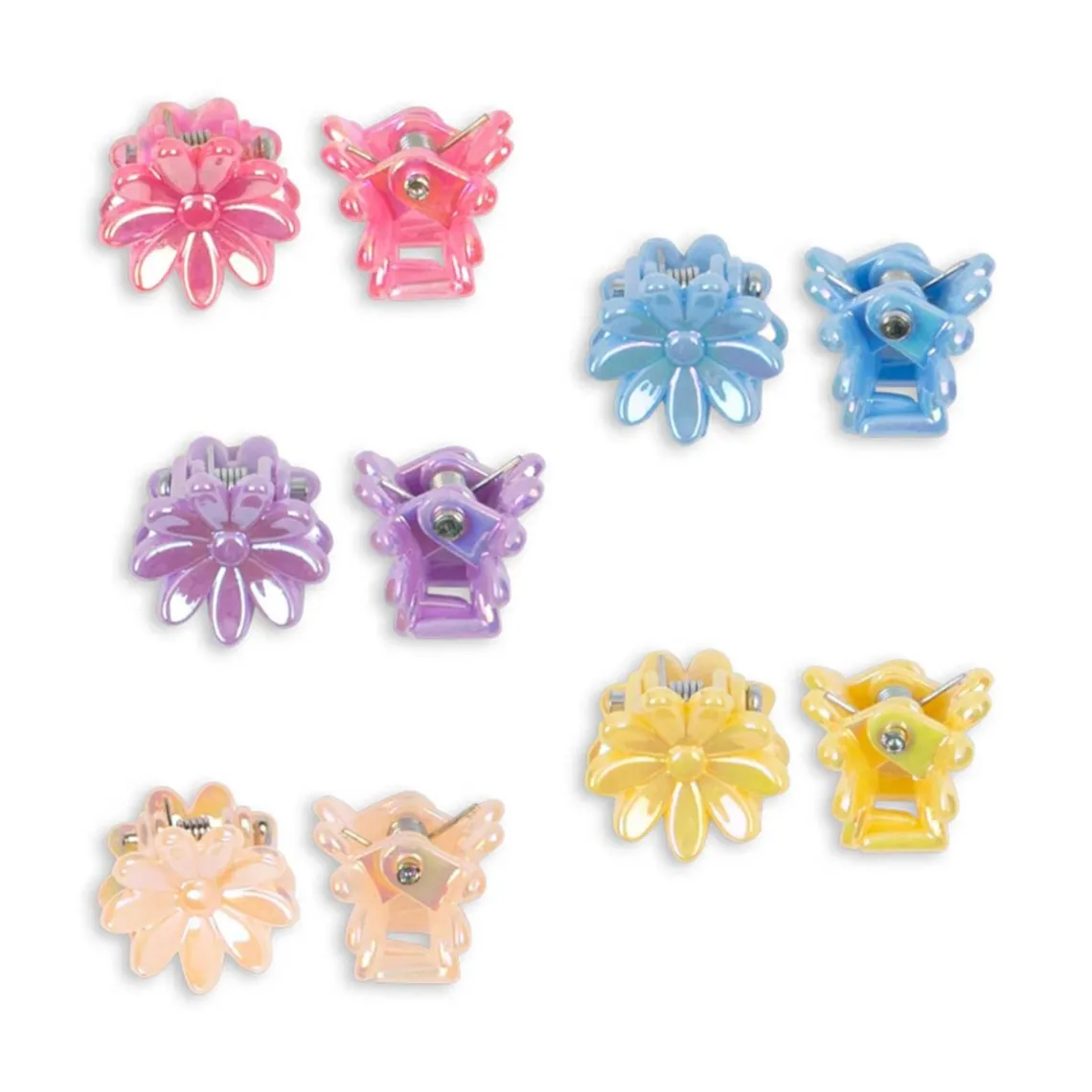 10-PACK MINI FLOWER HAIR CLAWS | MULTI