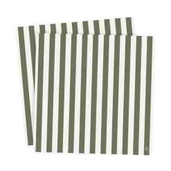 PAPIRSSERVIETTER 33X33 CM | GRØN/HVID