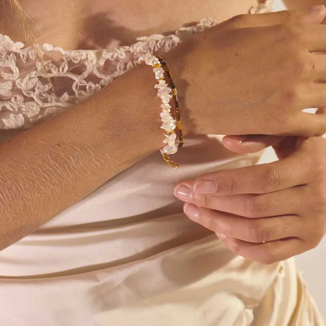 PEARL POWER ARMBÅND | FORGYLDT